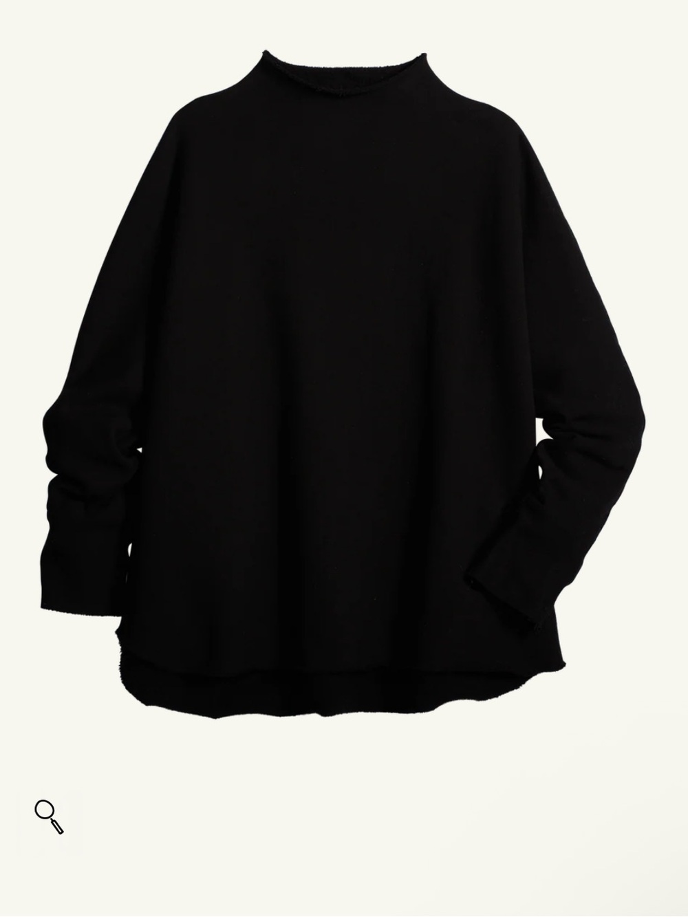 Frank & Eileen Black Funnel Neck Capelet Pullover size xs